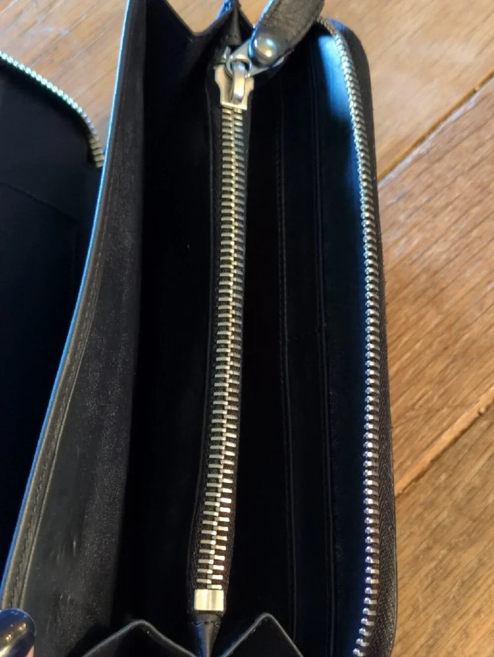 Rare GHURKA AJA Continental Large Zip Wallet Leather Black